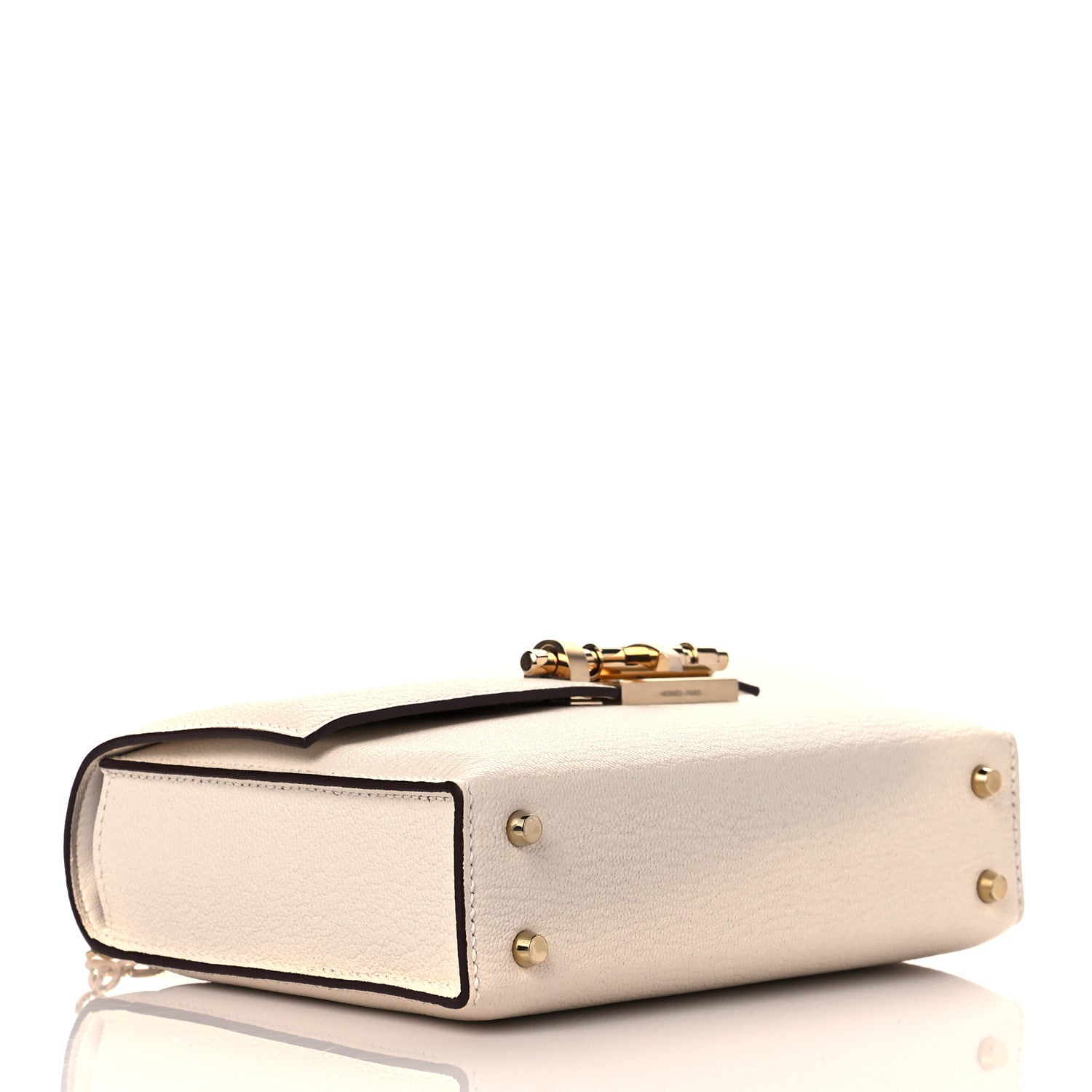Hermes Chevre Mysore Mini Verrou Chaine Bag Nata 4 of 10