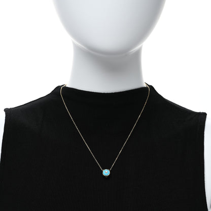Gucci 18K Yellow Gold Diamond Turquoise Le Marche Des Merveilles Feline Pendant Necklace 3 of 5