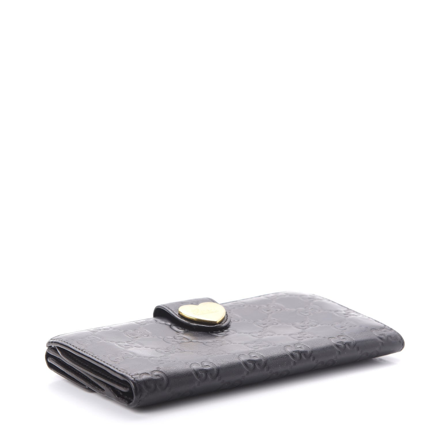 Gucci Guccissima Heart Continental Wallet Black 4 of 12