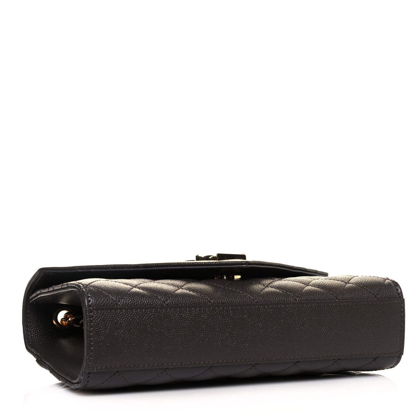 Grain De Poudre Textured Mixed Matelasse Triquilt Small Monogram Satchel Pebble