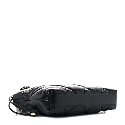 Chanel Lambskin Quilted Small Drawstring Shopping Bag Black 4 of 10