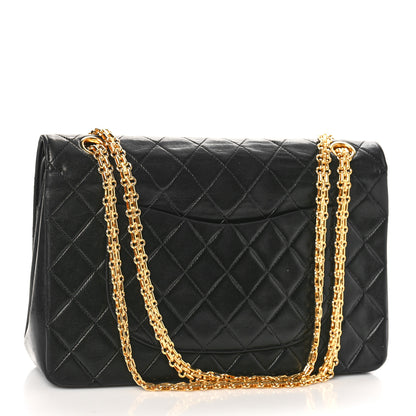 Chanel Lambskin Quilted Medium Double Flap Bijoux Chain Black 3 of 11