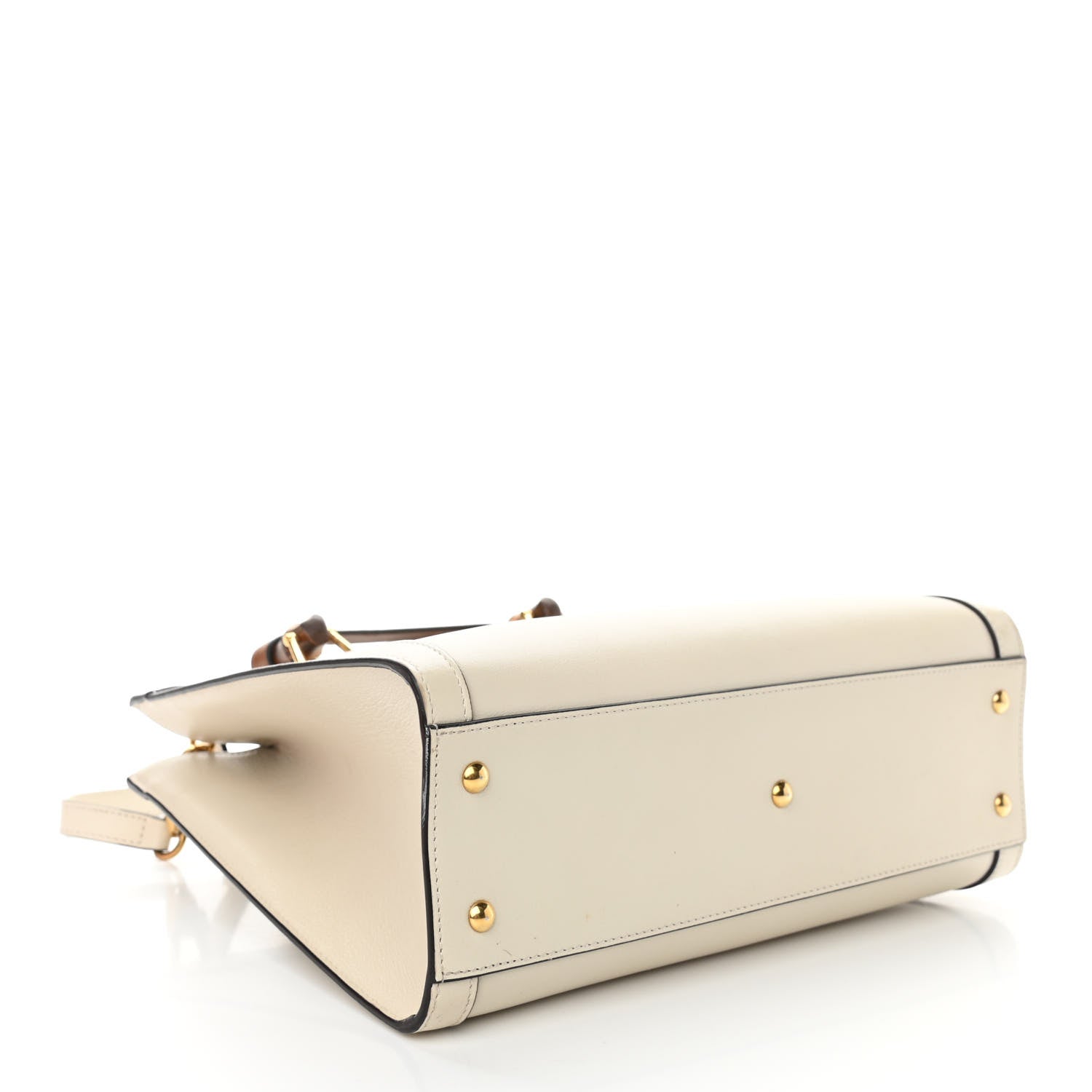 Gucci Wonka Grain Calfskin Small Diana Tote Bag Mystic White Cuir 6 of 13