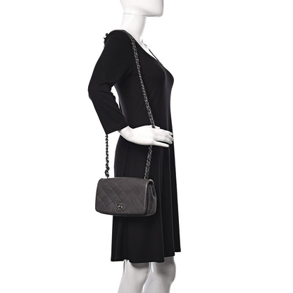 Chanel Calfskin Diamond Embossed New Chic Flap Grey 2 of 14