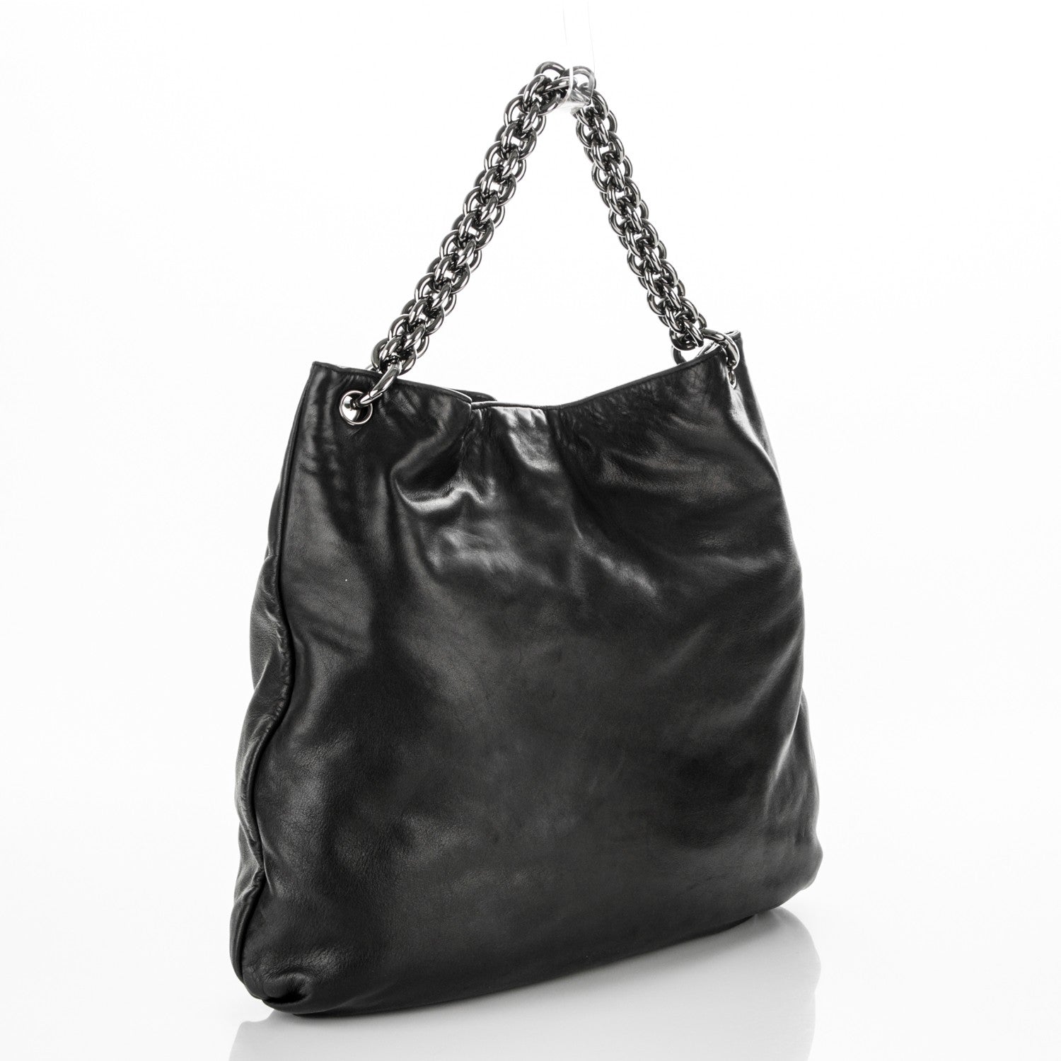 Chanel Lambskin Large Soft and Chain Hobo Black 4 of 8