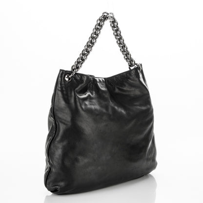 Chanel Lambskin Large Soft and Chain Hobo Black 4 of 8