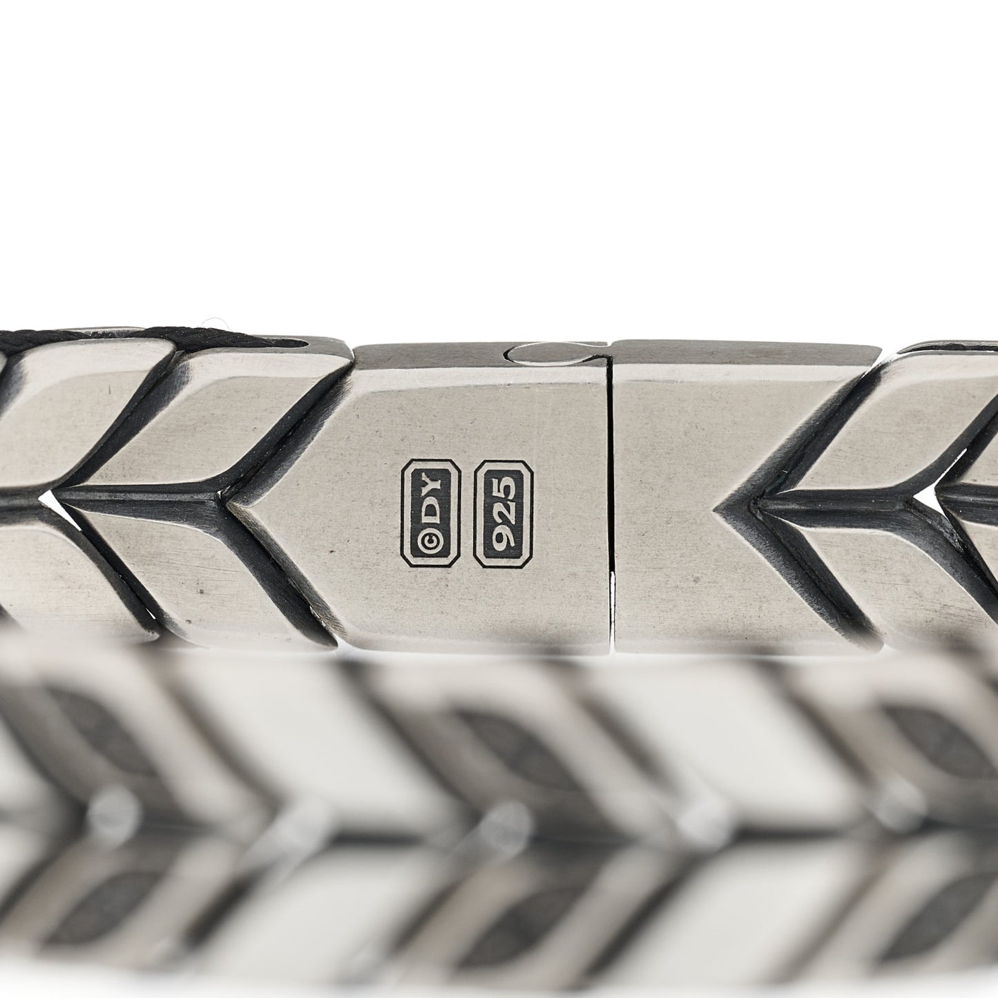 Sterling Silver Black Diamond Chevron Bracelet