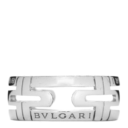 Bulgari 18K White Gold Parentesi Band Ring 50 5.25 1 of 5