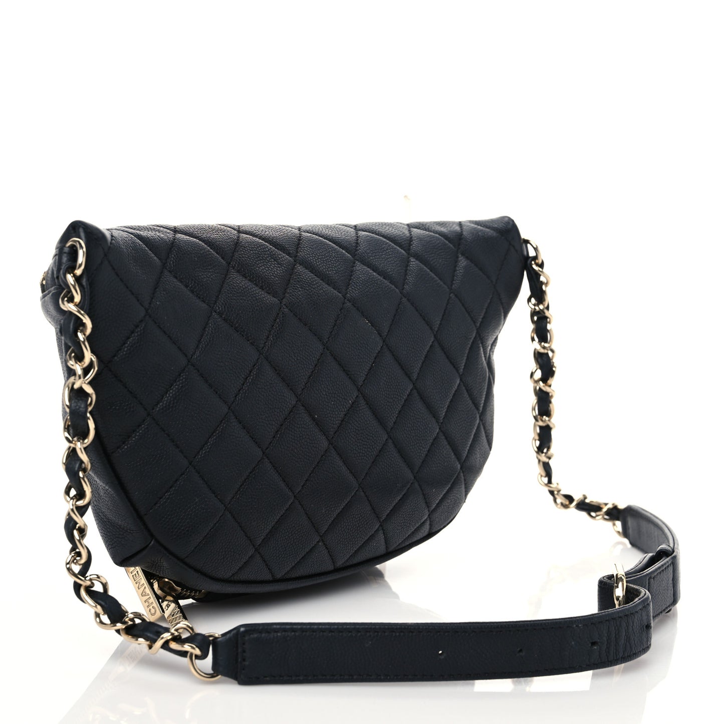 Caviar Quilted Business Affinity Waist Belt Bag Black