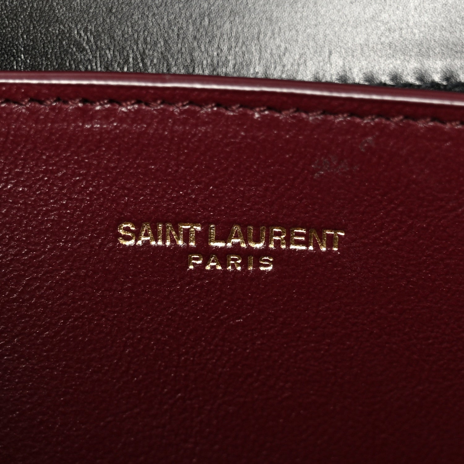 Saint Laurent Kid Scamosciato Smooth Calfskin Medium Classic Monogram Cassandra Top Handle Black Rouge Legion 5 of 10