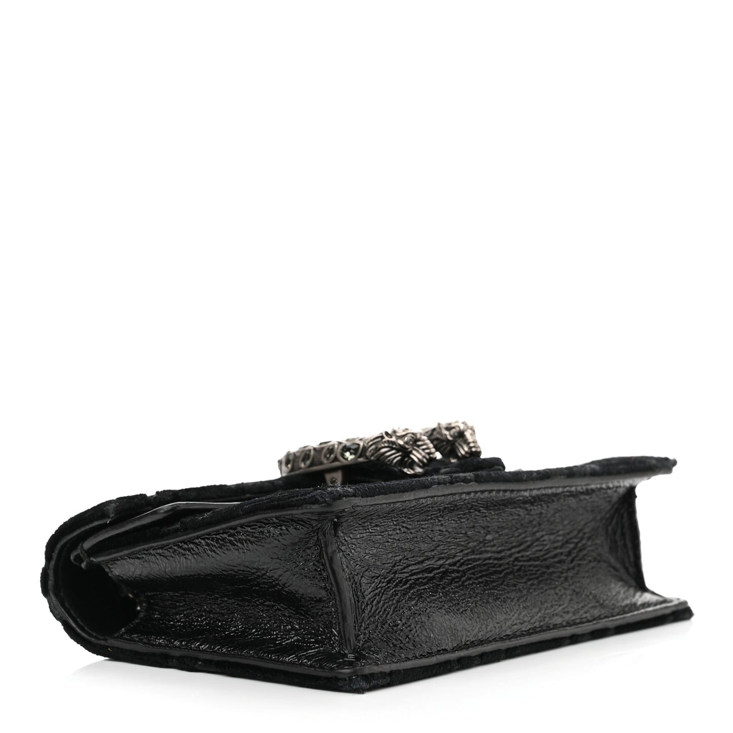 Velvet GG Monogram Super Mini Dionysus Shoulder Bag Black