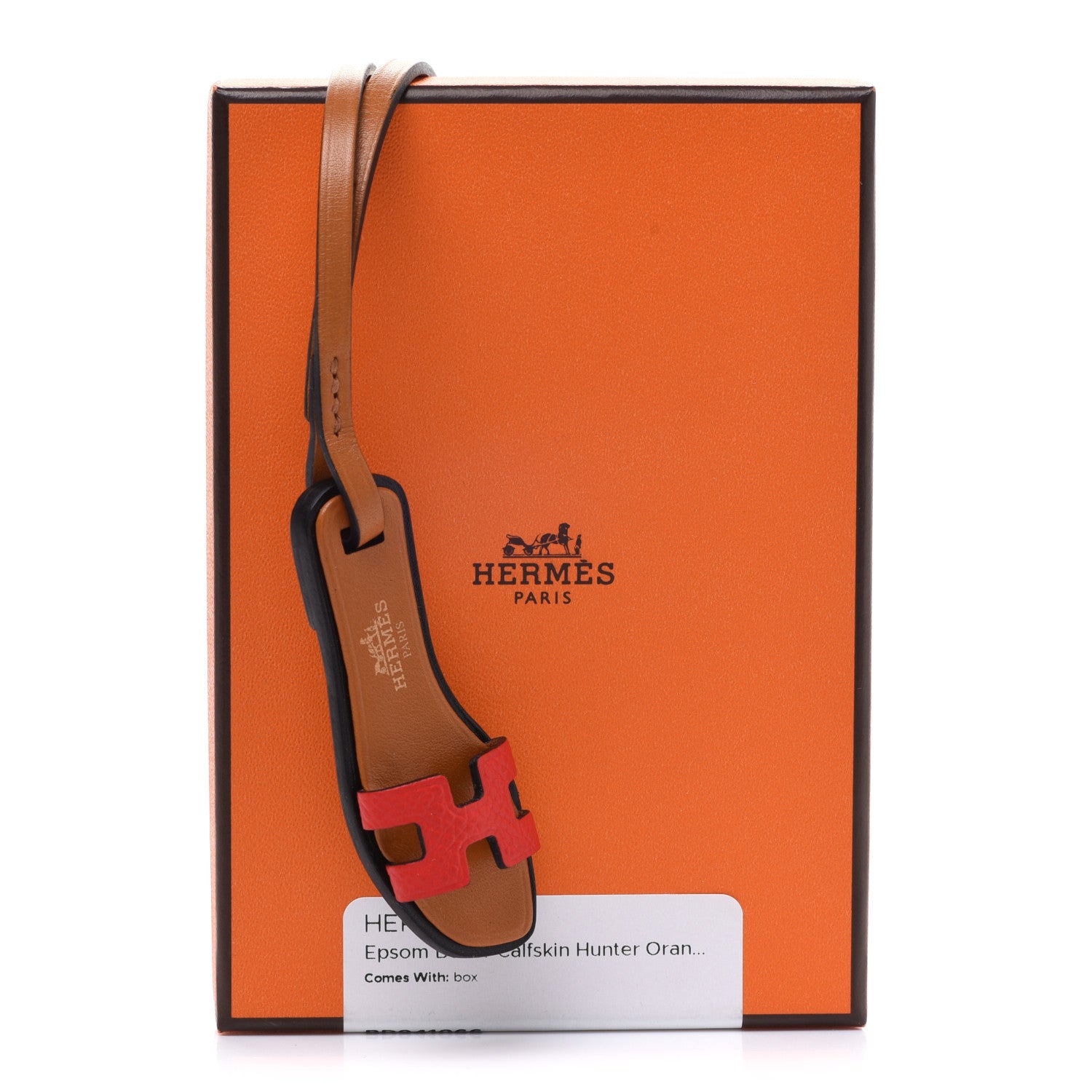 Hermes Epsom Butler Calfskin Hunter Oran Nano Bag Charm Rouge de Coeur 7 of 7