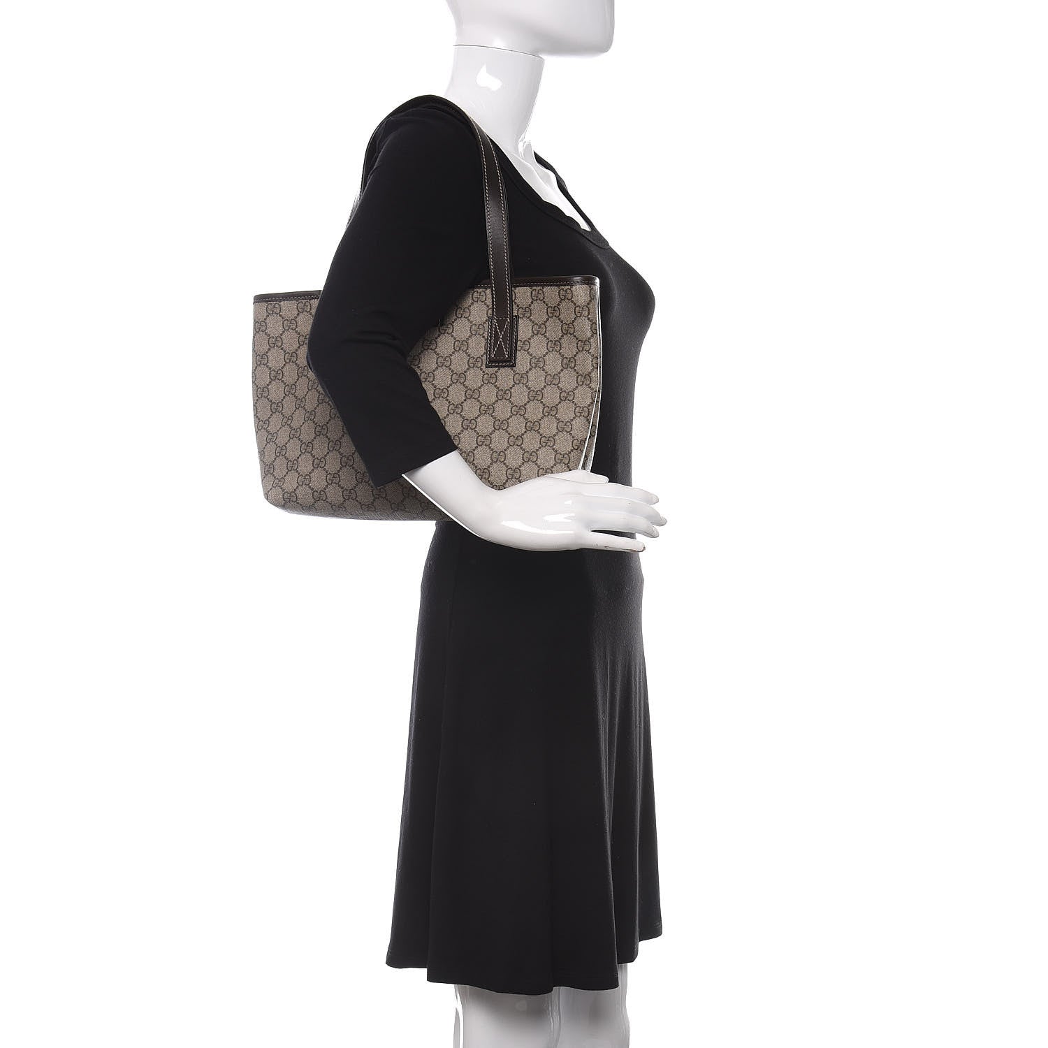 Gucci GG Supreme Monogram Small Joy Tote Dark Brown 2 of 9