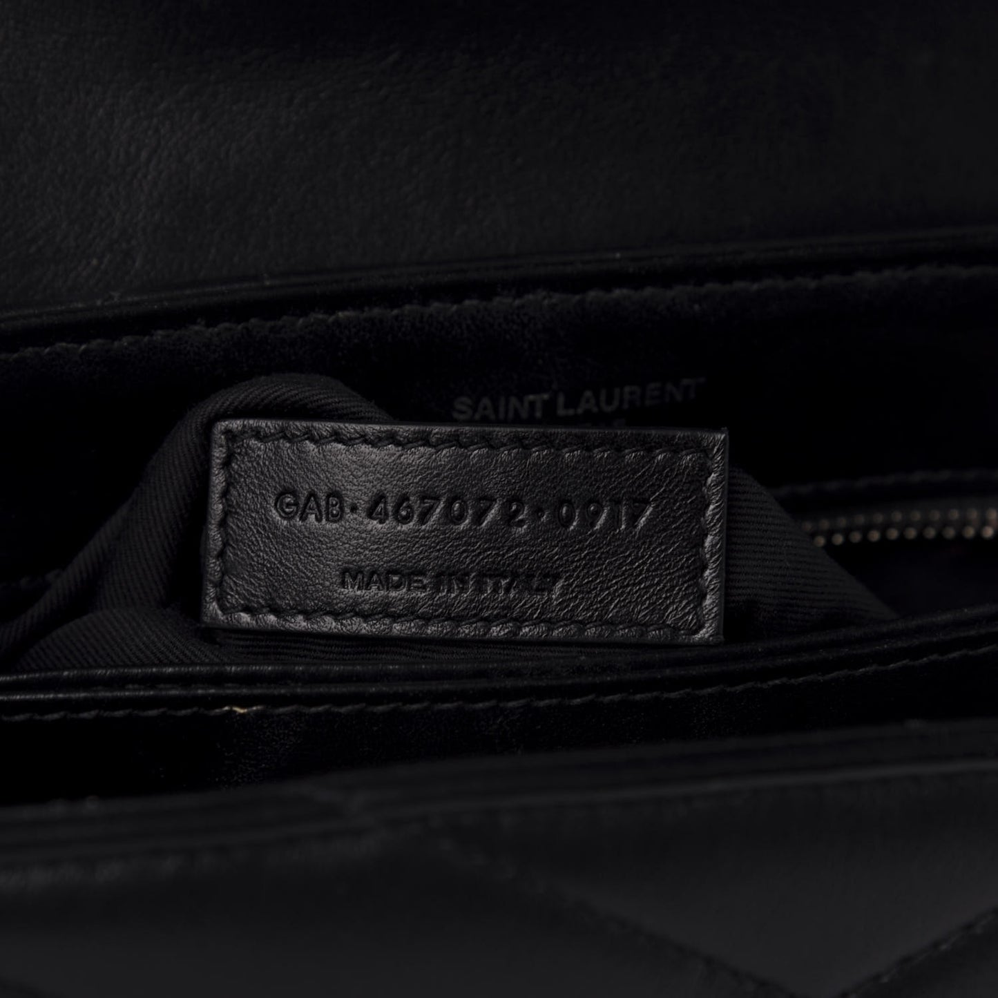 Calfskin Y Quilted Monogram Toy Loulou Crossbody Bag Black