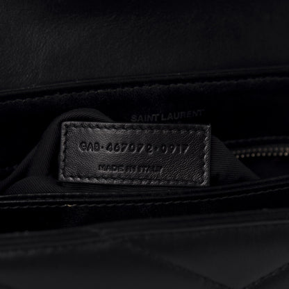 Saint Laurent Calfskin Y Quilted Monogram Toy Loulou Crossbody Bag Black 8 of 14