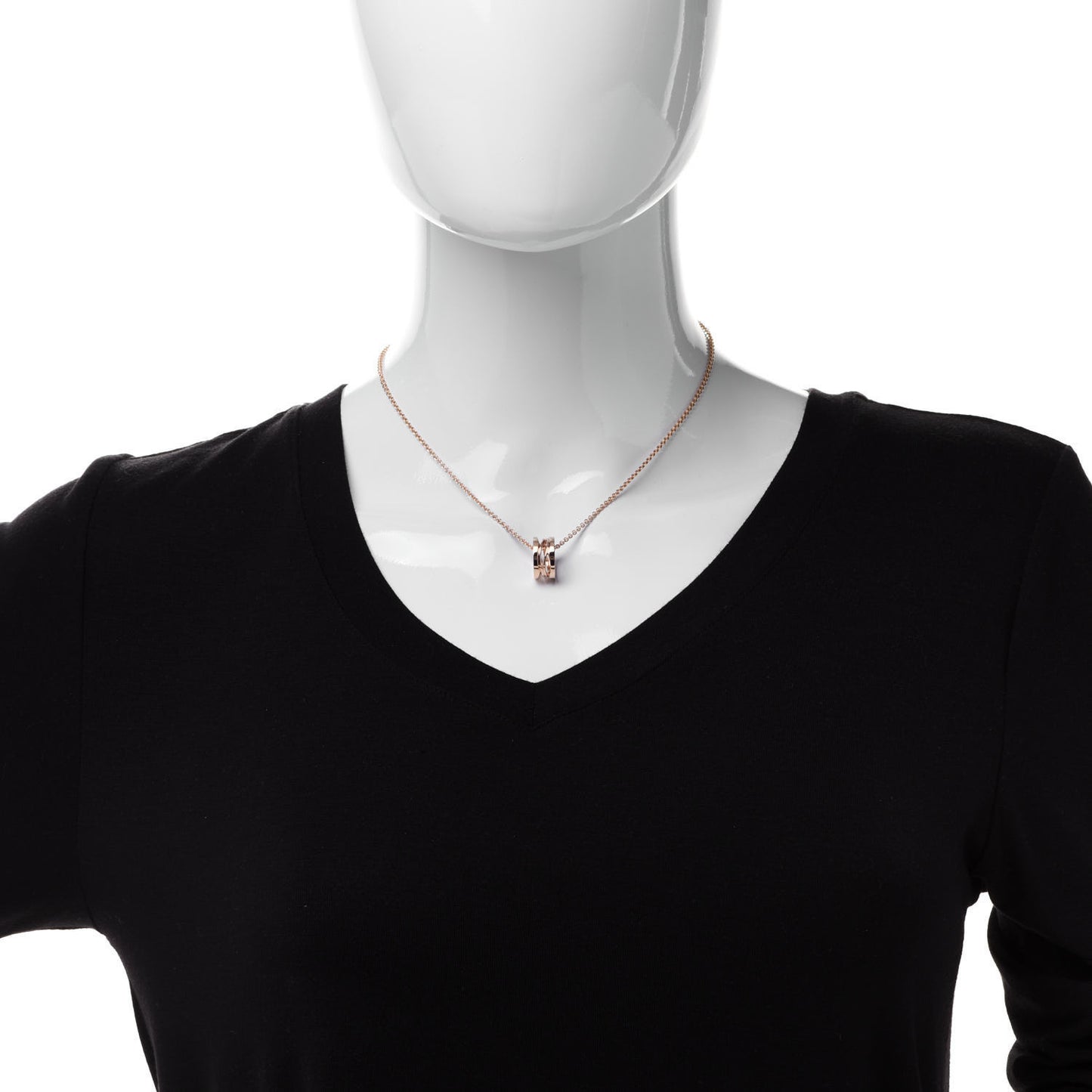 18K Rose Gold B.Zero1 Open Legends Pendant Necklace