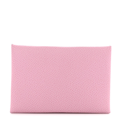 Hermes Epsom Calvi Card Case Mauve Sylvestre 1 of 8