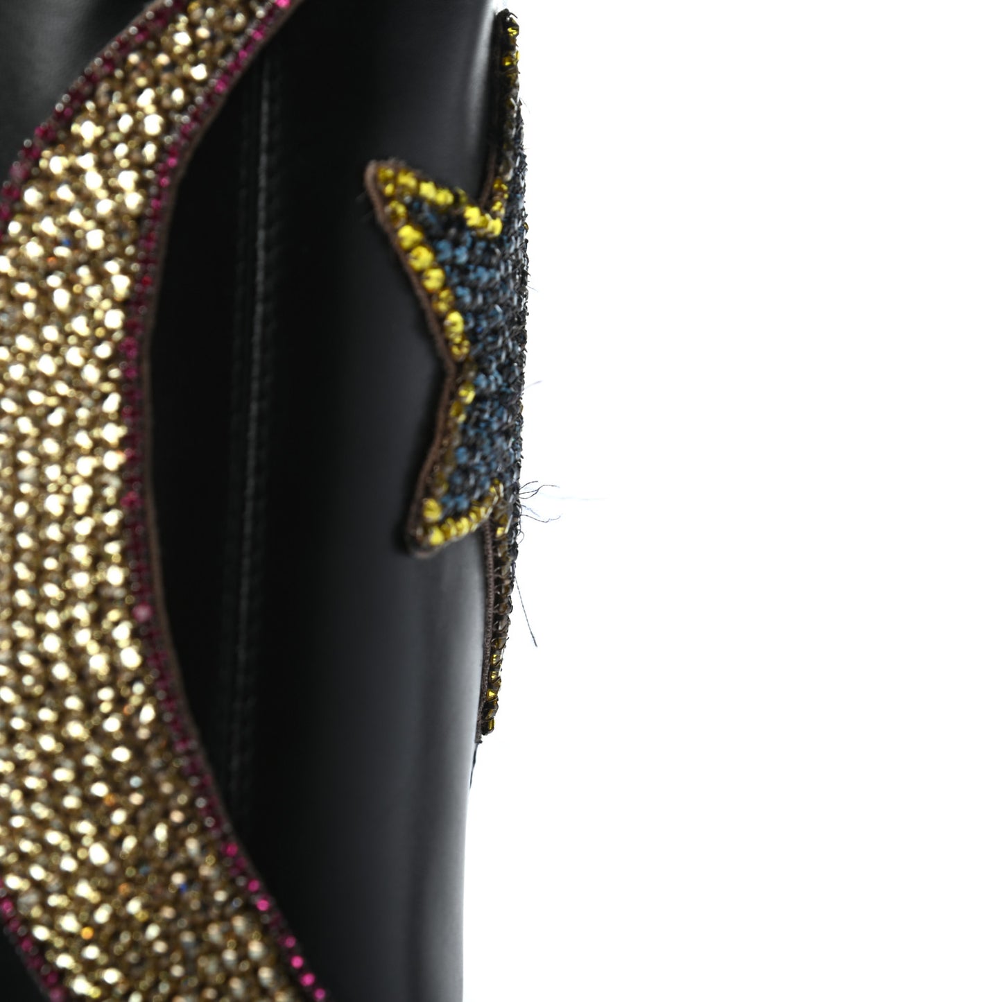 Calfskin Dionysus Embellished Elizabeth Knee High Boots 37 Black