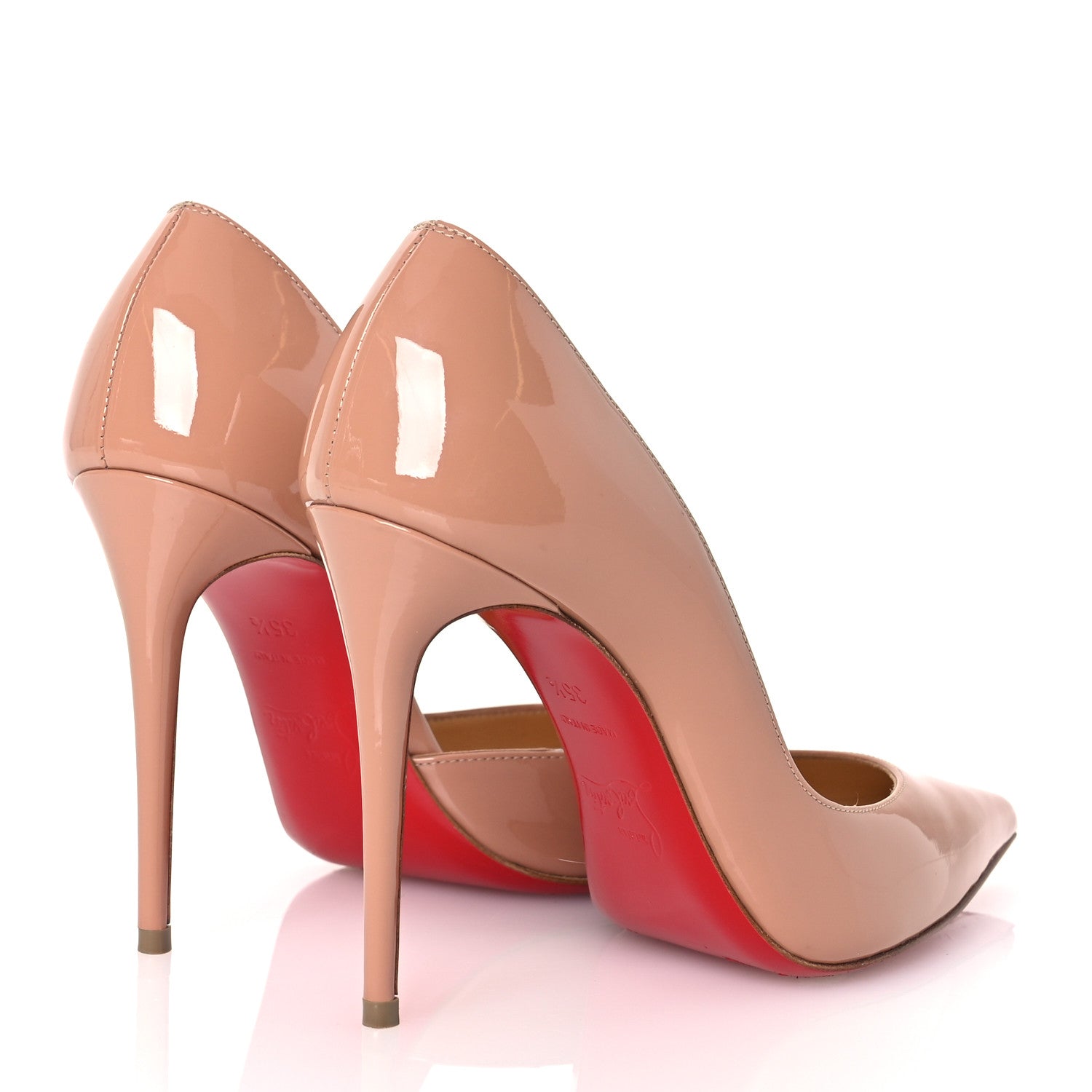 Christian Louboutin Patent Iriza 100 Pumps 35.5 Nude 5 of 12