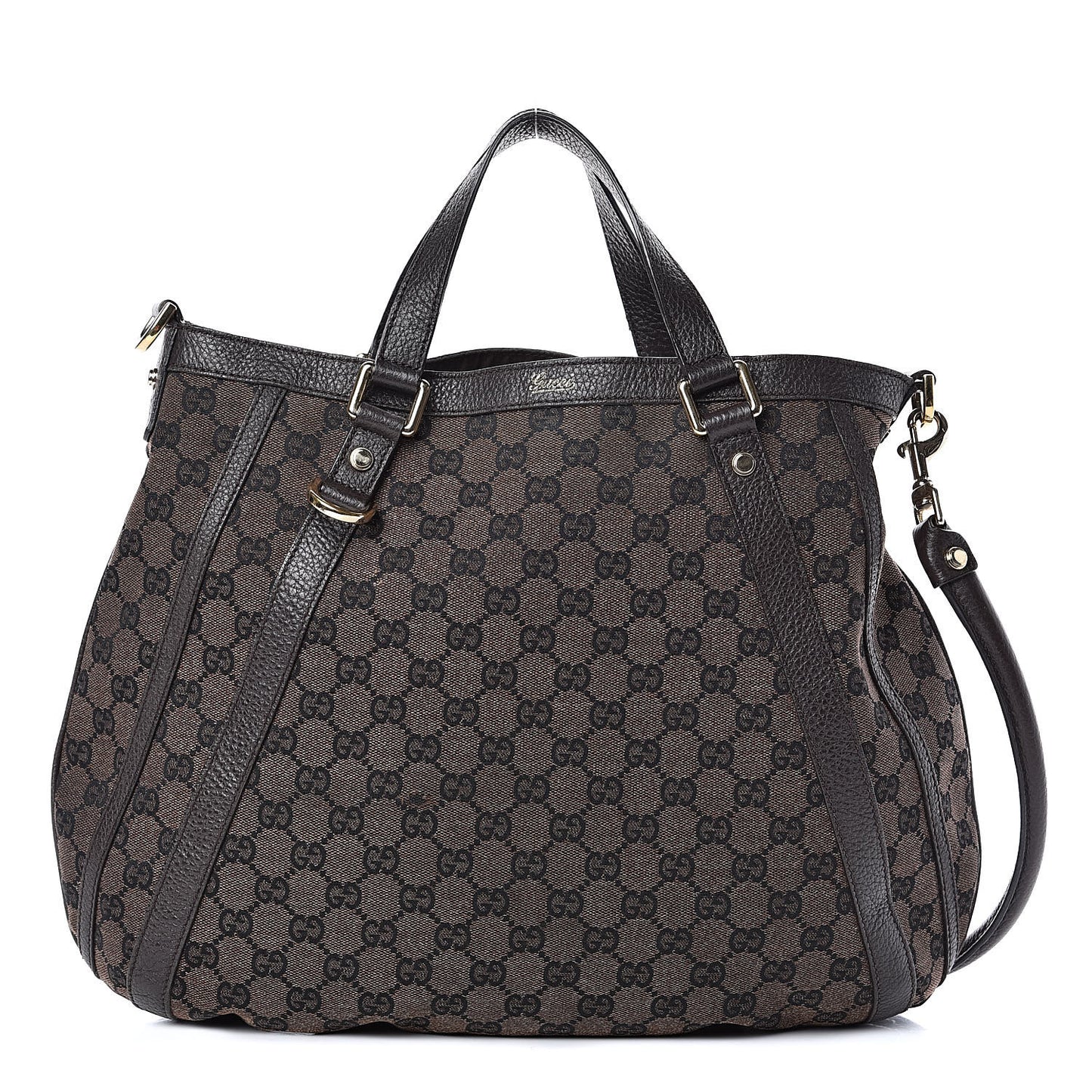 Monogram Medium Abbey Convertible Tote Dark Brown