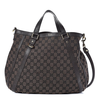Gucci Monogram Medium Abbey Convertible Tote Dark Brown 1 of 13