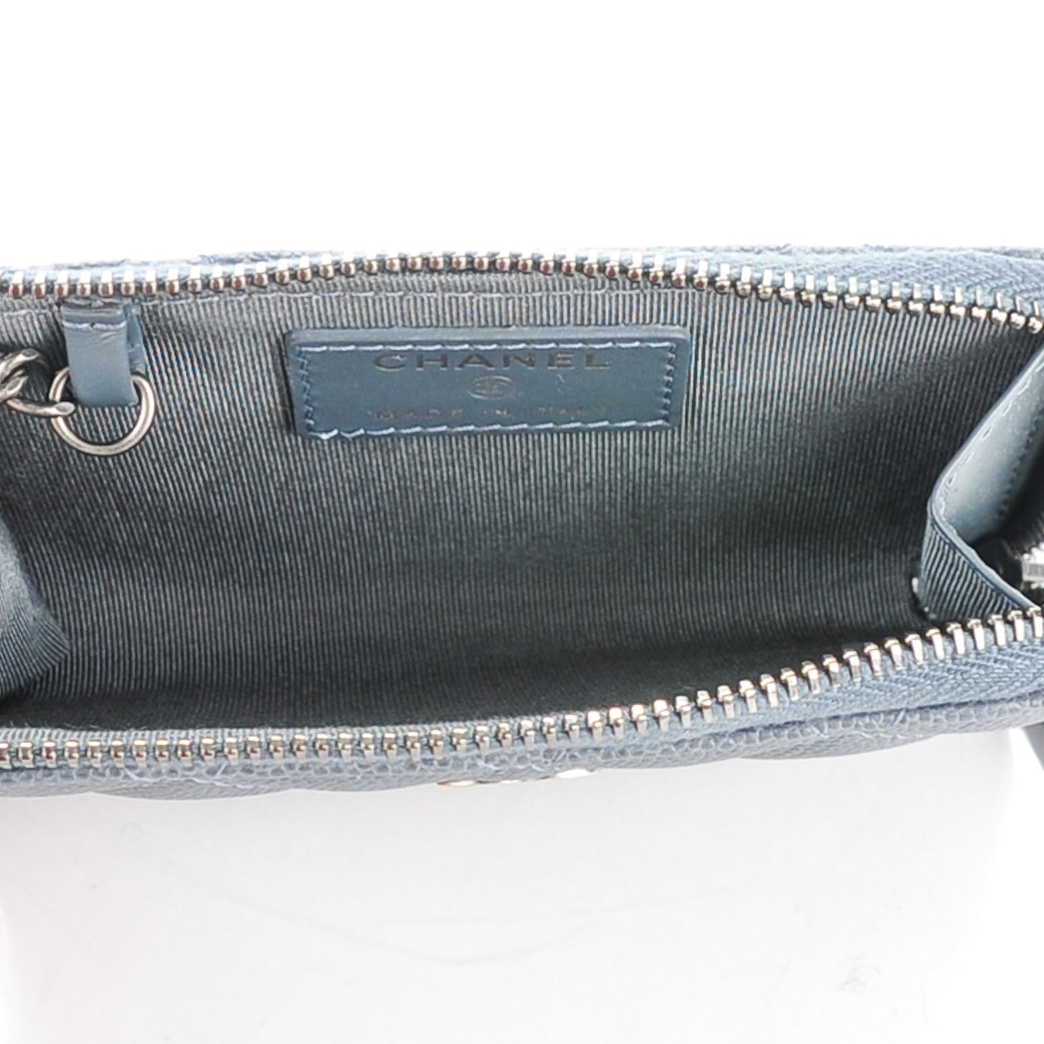 Chanel Caviar Quilted Key Holder Case Grey 5 of 7