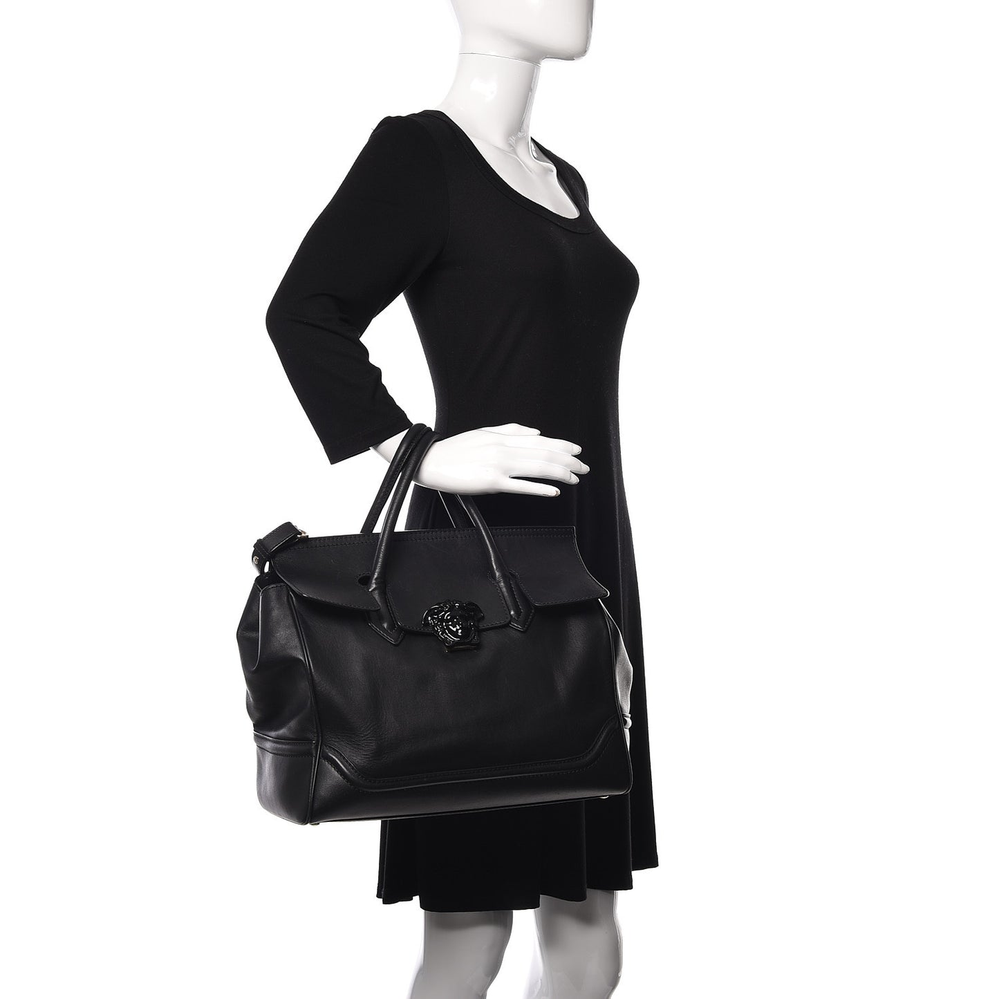 Calfskin Large Palazzo Empire Bag Black