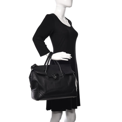 Versace Calfskin Large Palazzo Empire Bag Black 3 of 40