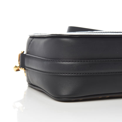 Fendi Glazed Fabric Vitello Century F is Fendi FF 1974 Stamp Patch Camera Case Mogano Panna Black 8 of 9