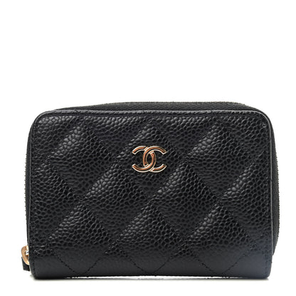 Chanel Caviar Quilted Zip Coin Purse Black 1 of 4