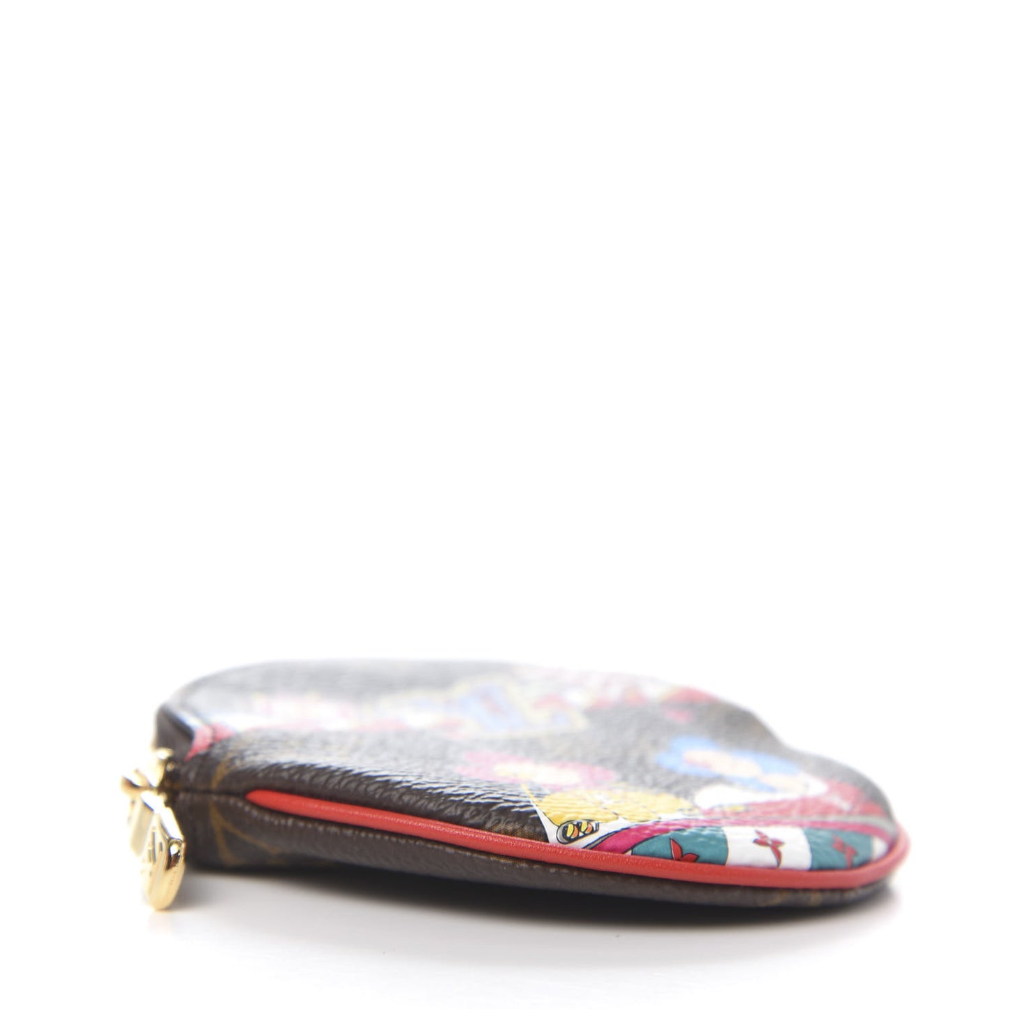 Monogram 2020 Christmas Animation Bumper Cars Round Coin Purse Coquelicot