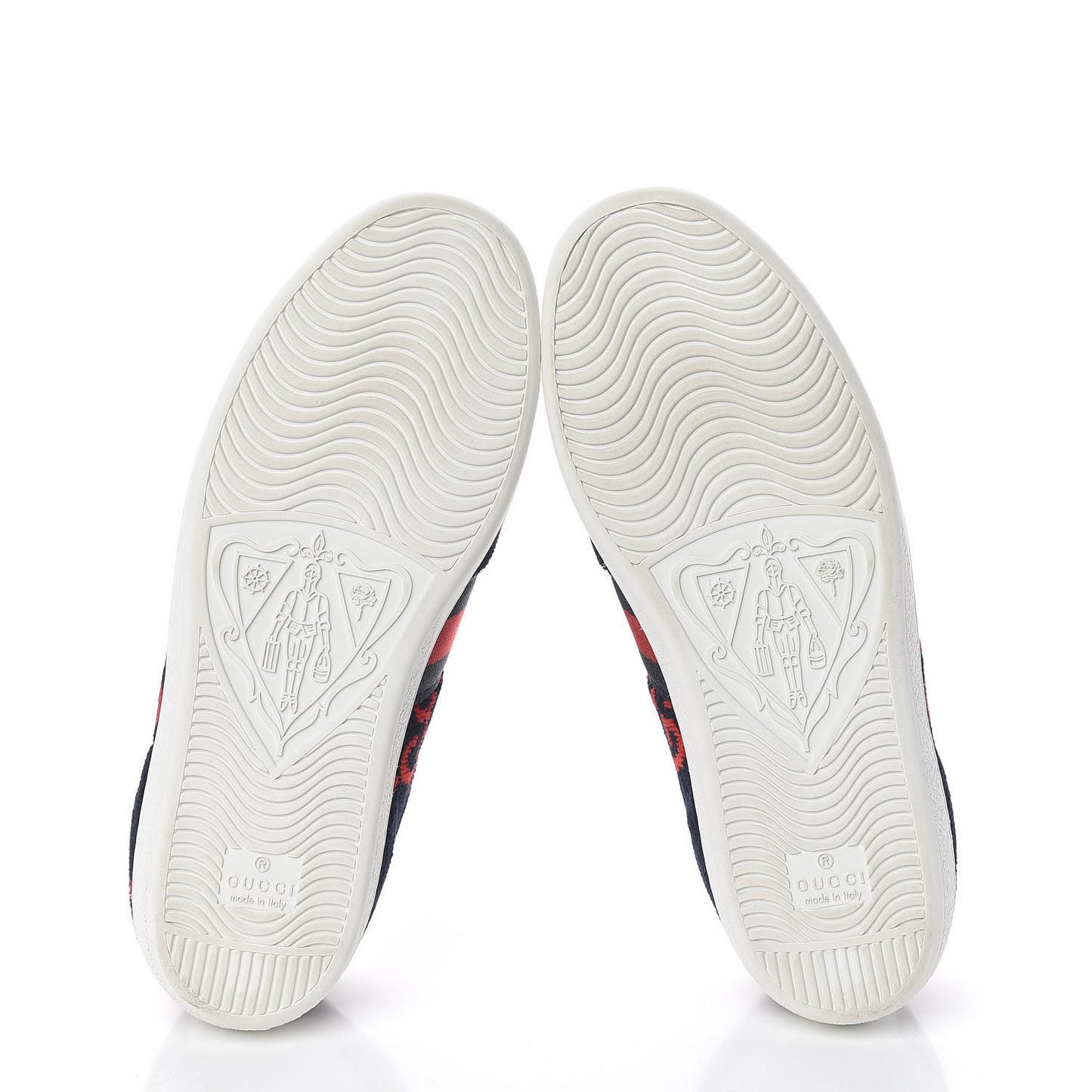 Terry Cloth GG Monogram Web Womens Ace Sneakers 36.5 Blue Red