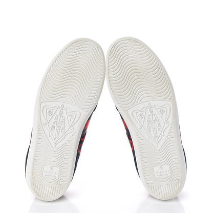 Gucci Terry Cloth GG Monogram Web Womens Ace Sneakers 36.5 Blue Red 9 of 13
