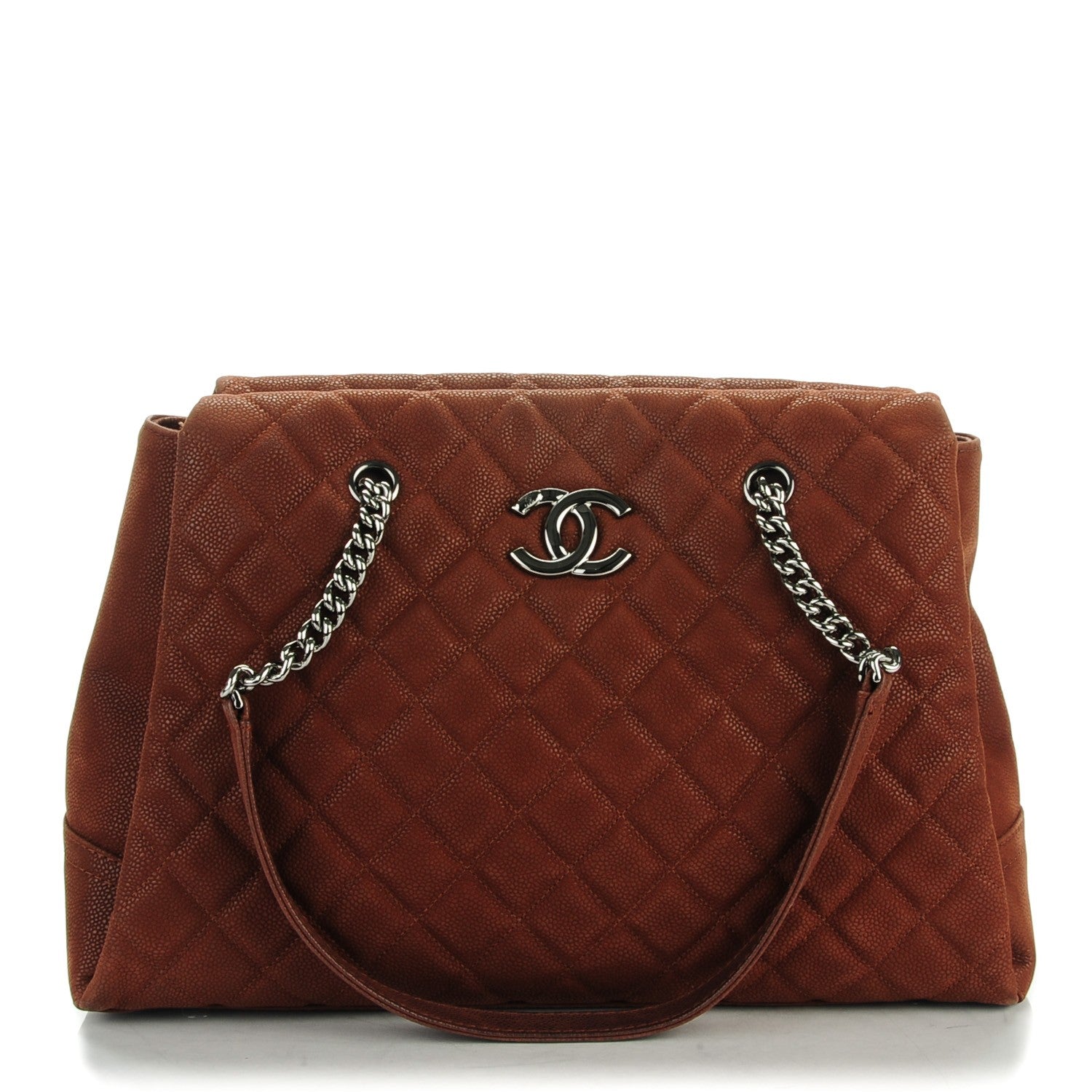 Chanel Iridescent Caviar Quilted Lady Pearly Tote Brown 1 of 7