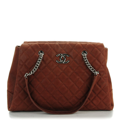 Chanel Iridescent Caviar Quilted Lady Pearly Tote Brown 1 of 7