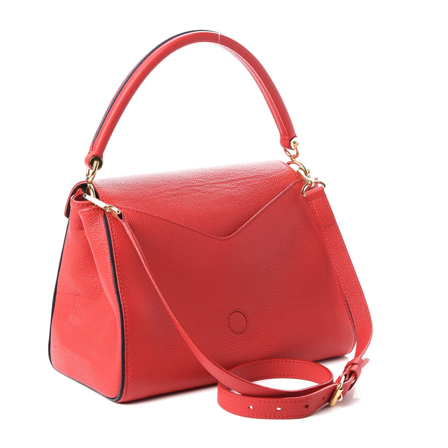 Grained Calfskin Monogram Double V Rubis