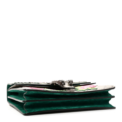 Gucci GG Supreme Monogram Embroidered Medium Dionysus Shoulder Bag Emerald 4 of 11