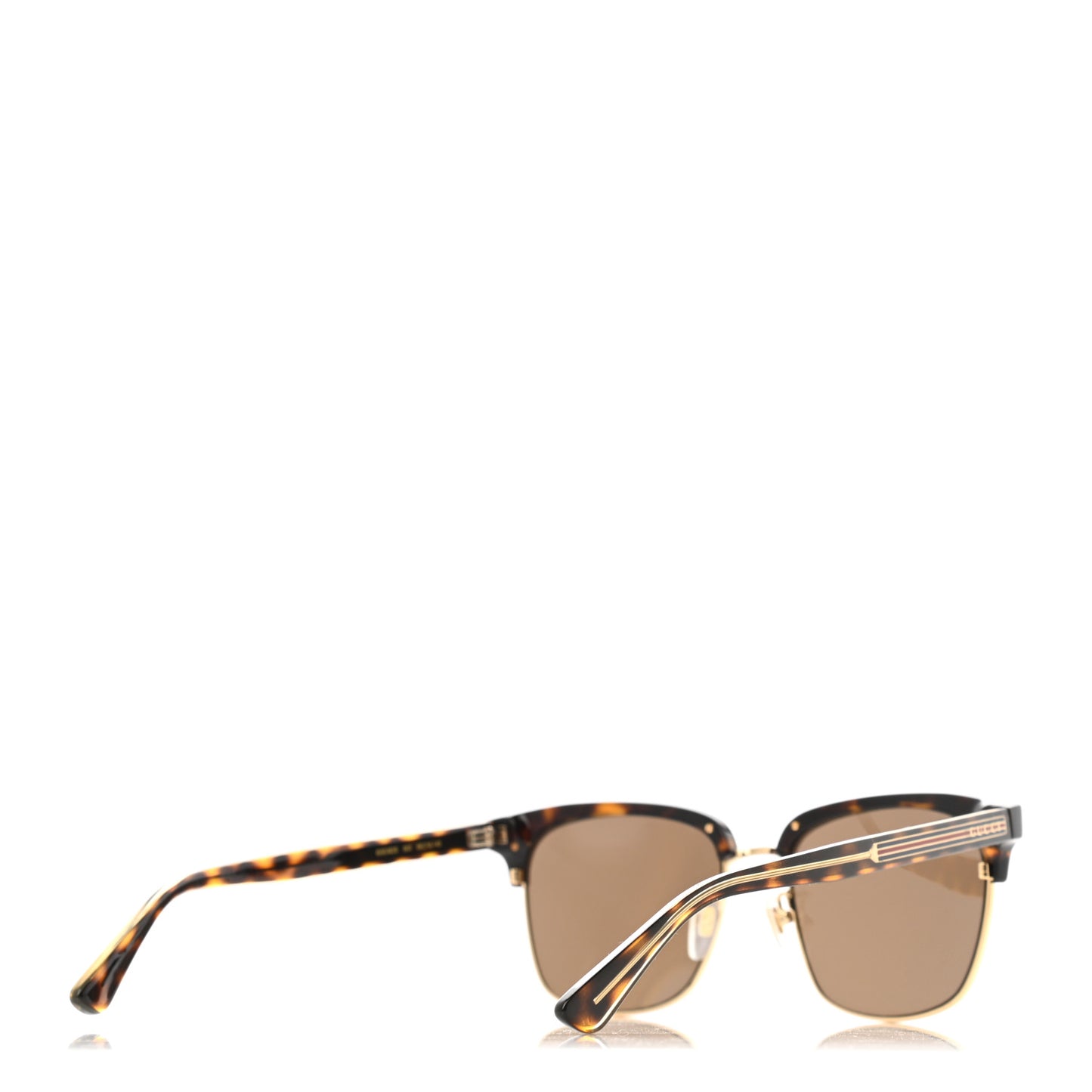 Acetate Square Frame Web Sunglasses GG0382S Tortoise