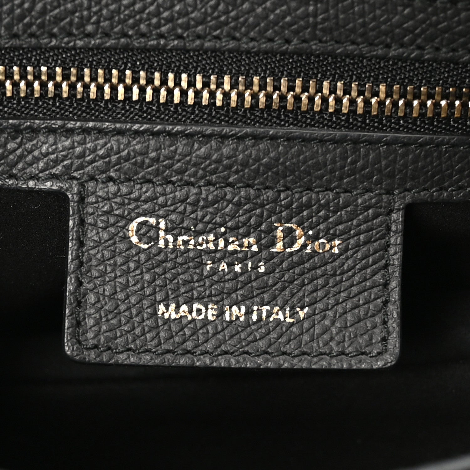 Christian Dior Grained Calfskin Saddle Bag Black 6 of 10