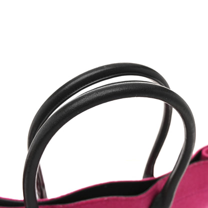 Saint Laurent Wool Rive Gauche Tote Fuchsia 13 of 13