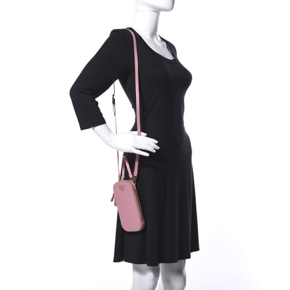 Prada Saffiano Mini Crossbody Bag Petalo 2 of 10