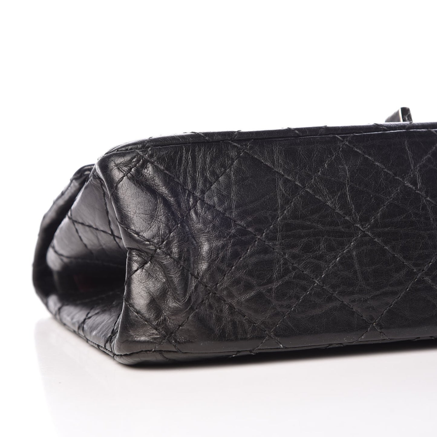 Aged Calfskin Quilted 2.55 Reissue 225 Flap Black