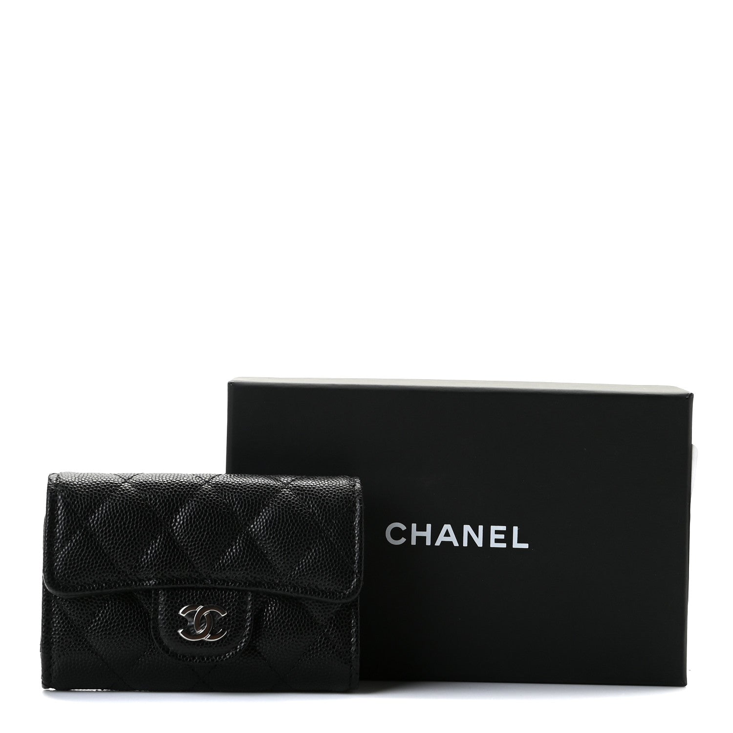 Chanel Caviar Quilted Classic 4 Key Holder Wallet Black 8 of 8