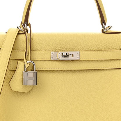 Hermes Togo Kelly Retourne 25 Jaune Poussin 8 of 11