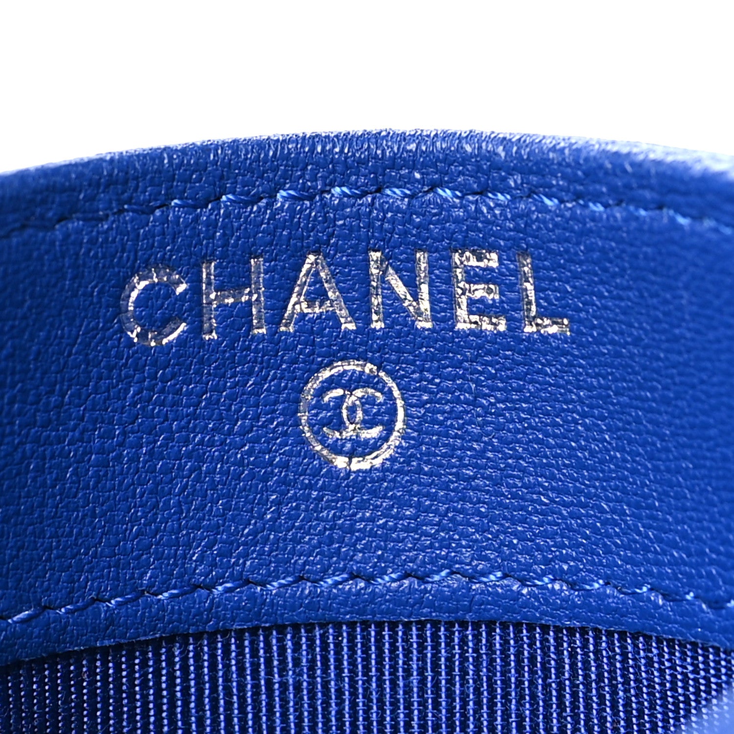 Chanel Lambskin Quilted Card Holder Blue 6 of 10