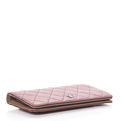 Chanel Lambskin Quilted Yen Wallet Red 4 of 11