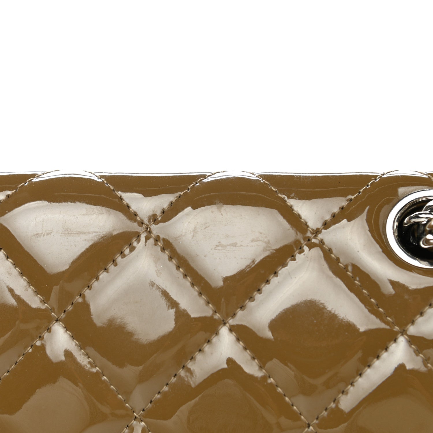 Chanel Patent Quilted Maxi Single Flap Brown 14 of 17