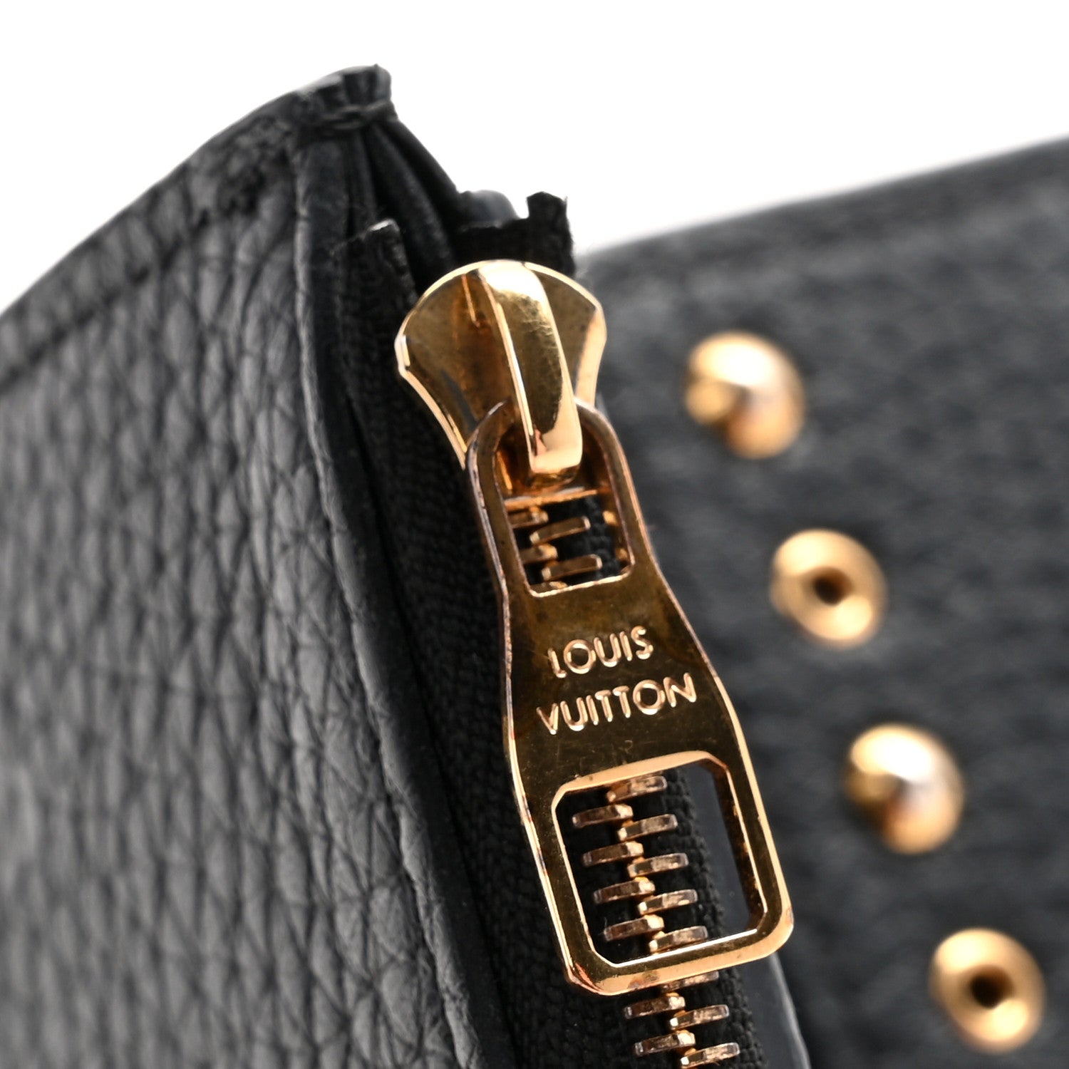 Louis Vuitton Taurillon Capucines Studded Compact Wallet Black 12 of 13