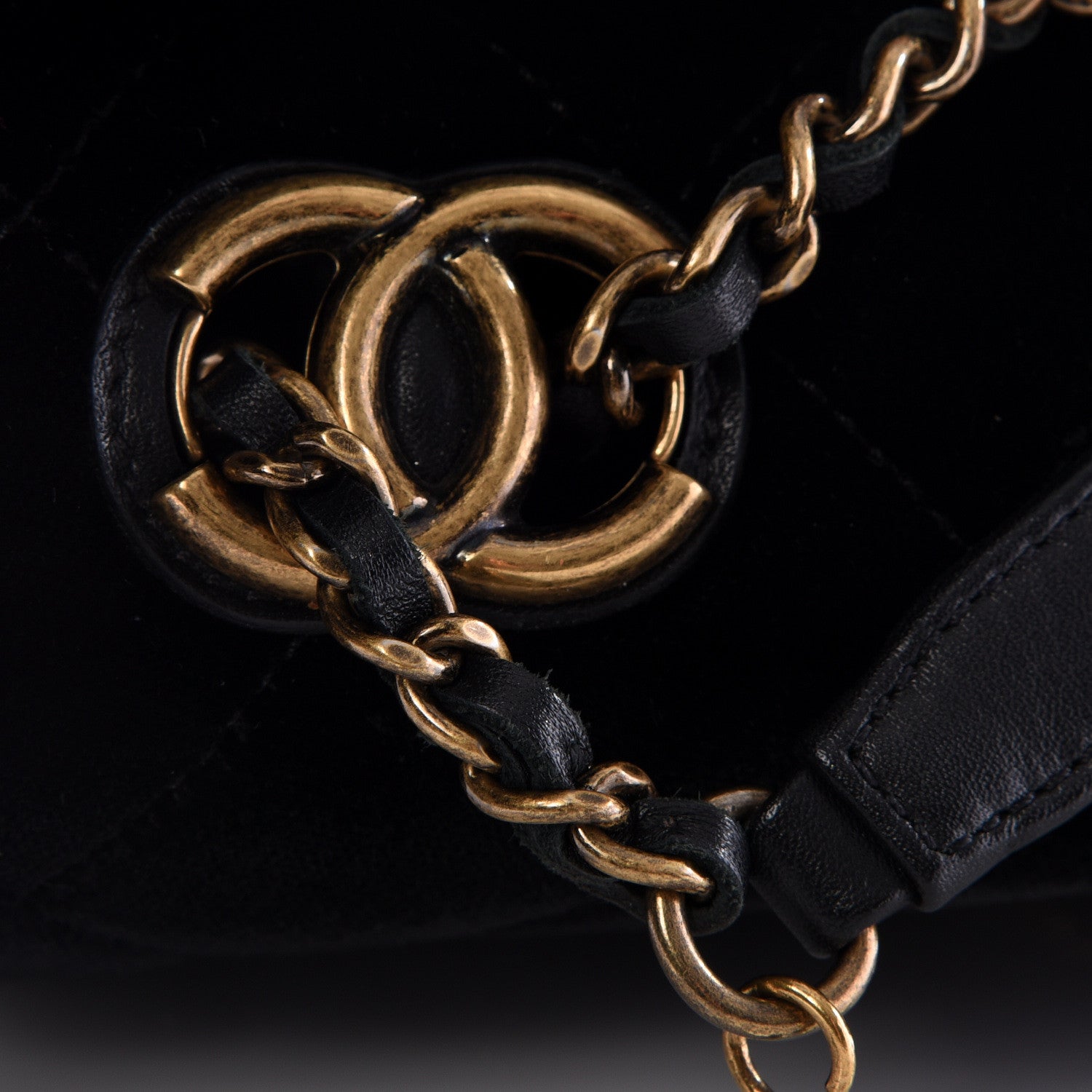 Chanel Velvet Quilted Mini Rectangular Flap Black 11 of 13