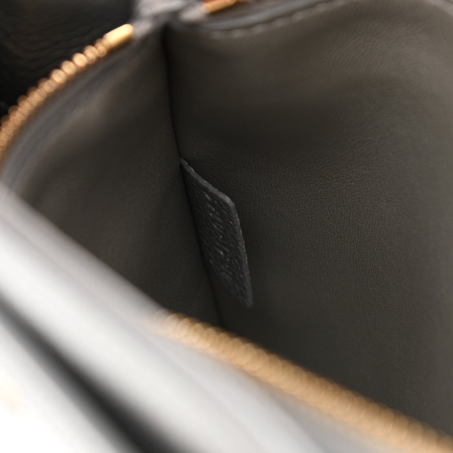 Laminated Grained Calfskin Small 16 Top Handle Bag Silver